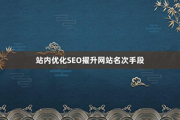 站内优化SEO擢升网站名次手段